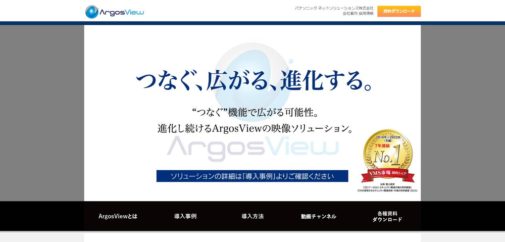 パナソニック ネットソリューションズ公式HPキャプチャ